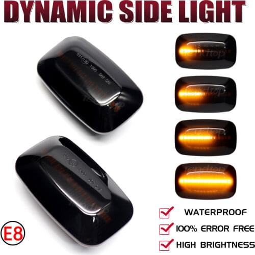 Car Dynamic Blinkers LED Streamer Turn Signal Light Side Marker Lamp For Toyota Land Cruiser Landcruiser 70 80 100 Series