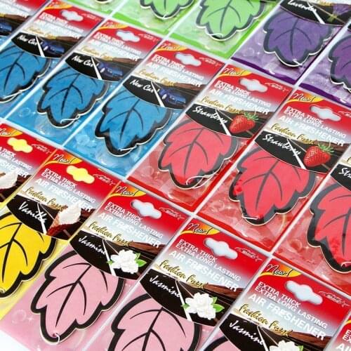 6PCS Car Air Freshener Auto Hanging Vanilla Perfume Fragrance Leaf Shape Natural Scented Tea Paper Car Accessories Interior