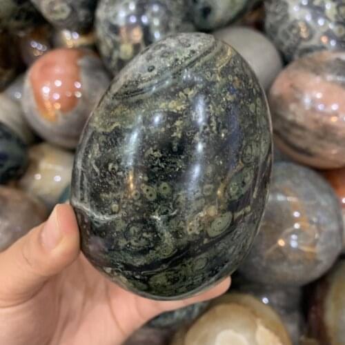 Big size beautiful natural kambala jasper egg as gift wholesale for home decor