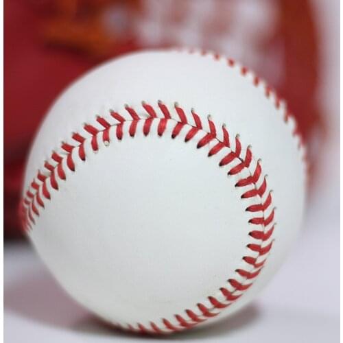 Customized Handmade 9 inch Leather Cover Wood Core Inside Training Baseball Ball with Wool