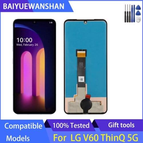 For LG V60 LCD Display Touch Screen Digitizer Assembly For LG V60 ThinQ 5G LM-V600 LCD Display Replacement Parts