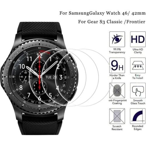 For Samsung Galaxy Watch 46 42mm for Samsung Gear S3 Classic Frontier 9H Tempered Glass Screen Protectors Anti Scrach Film