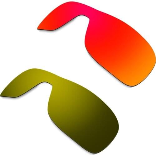 HKUCO For Turbine Rotor Sunglasses Replacement Polarized Lenses 2 Pairs - Red & Bronze