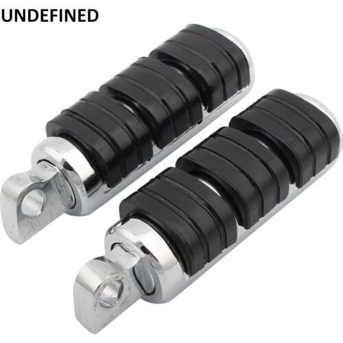 Chrome Motorcycle Foot Pegs Male Mount Front Rear Footrest Pedals For Harley Touring Electra Glide FLHT Heritage Softail Dyna
