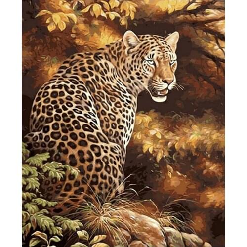 Jaguar Animal Diamond Painting Full Round Nouveaute DIY Toy Sticking Drill Cross Embroidery 5D Jungle Big Cats Home Decoration