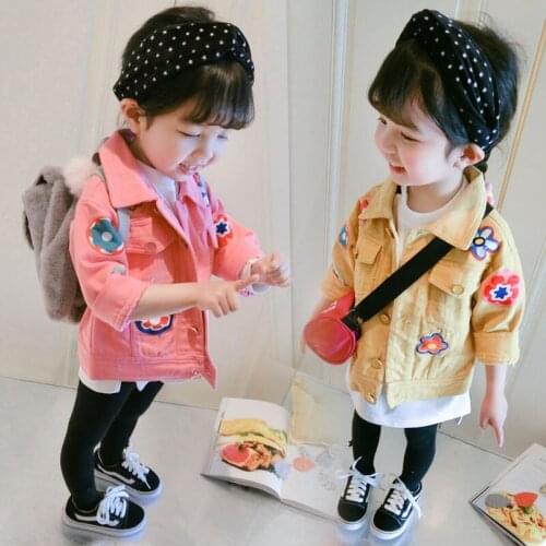 Flower Jacket Spring Winter Coat Outerwear Top Children Clothes School Kids Costume Teenage Girl Clothing High Quality