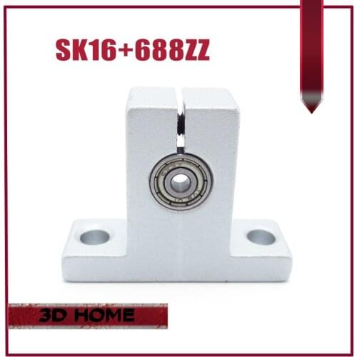 Linear rail shaft 16mm SK16 SH16A Linear Rail Shaft with 688ZZ Ball bearing Support XYZ Table CNC and for 3D printer