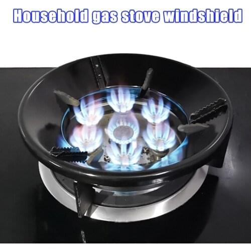 Metal Gas Stove Windshield Polyfire Energy-Saving Windshield Hood Household Gas Stove Wind Shield Bracket for LPG Cooker Home