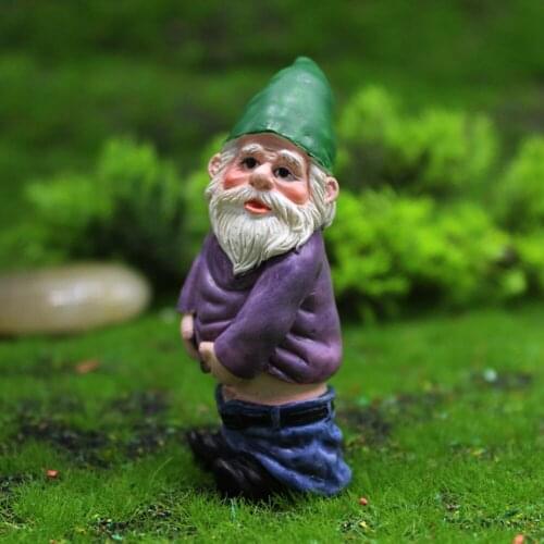 Mini Resin Moss Micro Landscape Decoration Outdoor Fairy Miniature Garden Gnome Dwarf Ornament Elf Statue Flower Pot Accessories