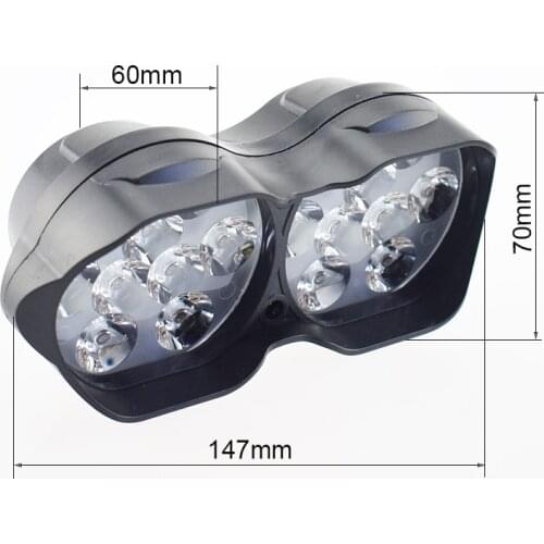 Huiermeimi Motorcycle 12V LED Waterproof Motorbike Spot Head Lights Moto Fog Lamp Headlight Car Headlamp Scooter Spotlight DRL