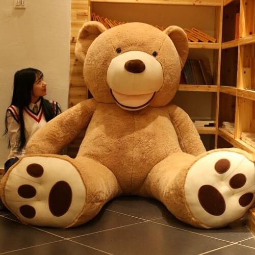1pc Huge Size 260cm American Giant Bear Skin Teddy Bear Coat Good Quality Factary Price Soft Toys For Girls Kids Popular Gift