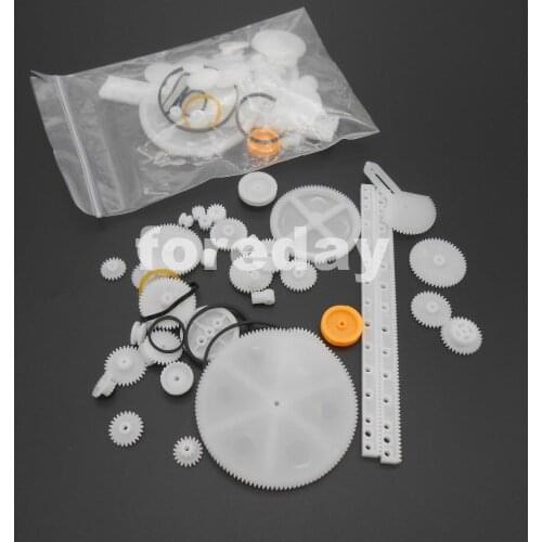 New DIY 10PCS Plastic Gears 34 kinds of gear bags, styles Gears Robot Part for cars, planes models gadgets *FD183X10