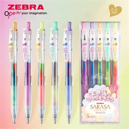 Limited ZEBRA JJ75 Incredible Gradient Gel Pen Dreamy Mixed Color Rainbow Color Student Drawing Gel Pen 0.5mm for Hand Account