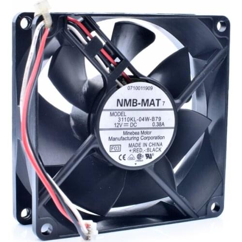 Original 3110KL-04W-B79 8cm 8025 80mm fan 80x80x25mm 12V 0.38A Inverter power supply cooling fan