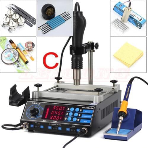 YIHUA-853AAA BGA rework station hot air gun soldering iron soldering station