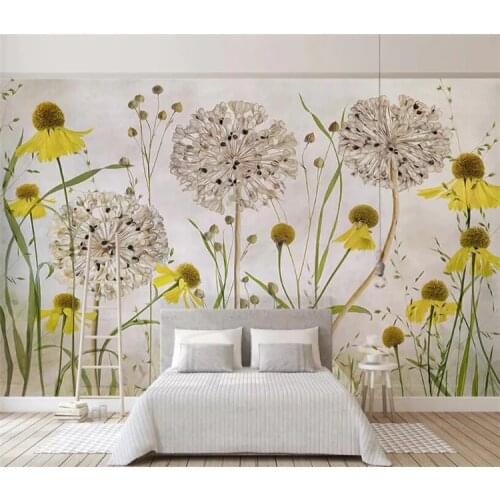 Custom photo wallpaper modern Retro plant Watercolor Hand Painted fashion flowers background wall 3d wallpaper mural