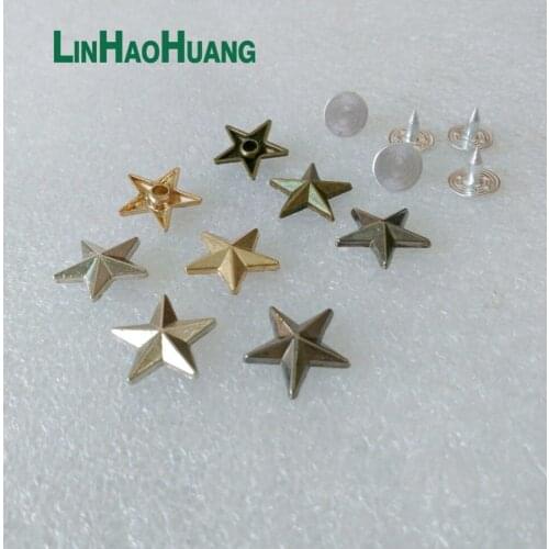 DIY 150sets/lot 15mm zinc alloy metal rivets star jeans button rivets with alum nail nickle/black/bronze free shipping