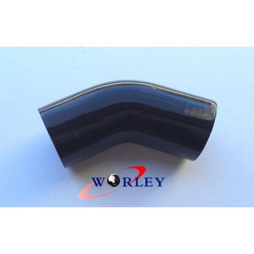 Silicone 45 Degree Bend 2.5" 64mm Joiner Elbow Radiator Hose Silicon Pipe BLACK