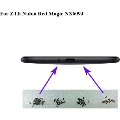 4pcs For Nubia Red Magic NX609J Buttom Dock Screws Housing Screw nail tack For Nubia RedMagic NX 609J Phones Screw nail