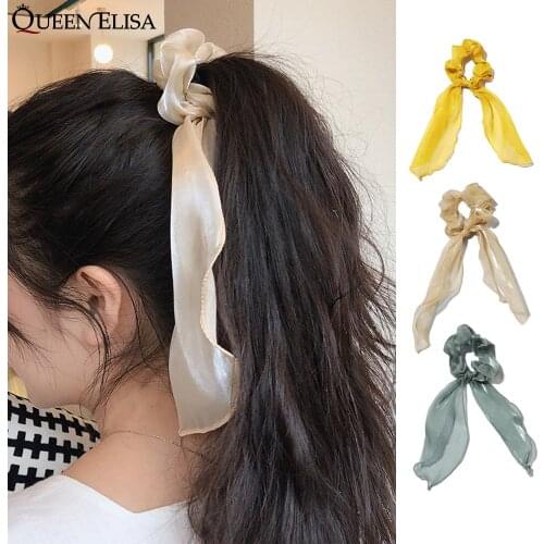 QUEEN ELISA Lace Bow Hair Clip for Women Children Korean Cute Hair Accessories Hairgrip Solid Color Ribbon Headband 2021 New