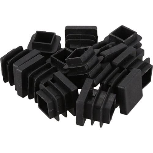 12 Pcs 15mm x 15mm Plastic Square Caps Tube Pipe Inserts End Blanking