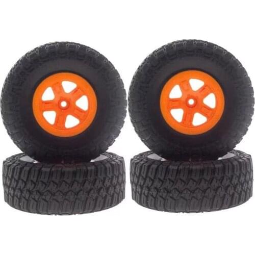 4PCS 120MM RC Car Rubber Tires Wheel Rim Set for 1/10 Short Course Truck Traxxas Slash Tamiya HPI Kyosho Redcat ARRMA