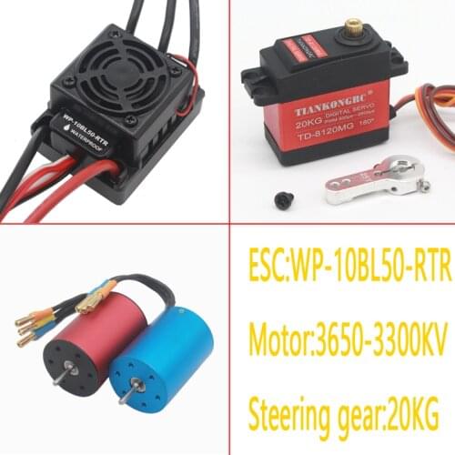 50A Waterproof ESC HSP 37017 (03307) + Brushless Engine Motor 540 3300KV 03302 Support 2S 3S Lipo Battery For RC Car Truck 4WD