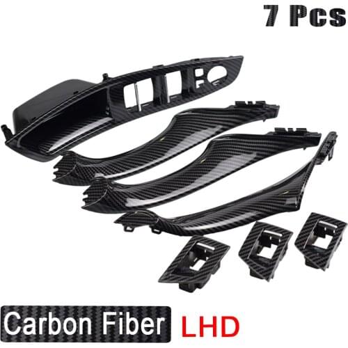 7/1Pcs Left Right Hand Drive For BMW 5 series F10 F11 2010-2016 Car Interior Inner Door Handle Panel Pull Trim Cover Kit