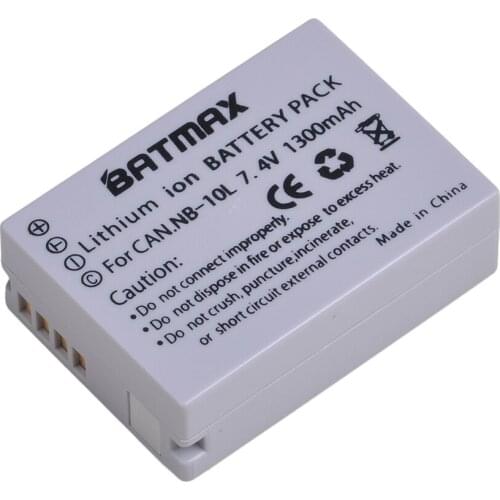 Batmax 1pc NB-10L NB10L NB 10L Camera Battery for CANON PowerShot SX40 HS SX40HS SX50 HS SX50HS G1 X G1X G15 G16 SX60 HS G3X