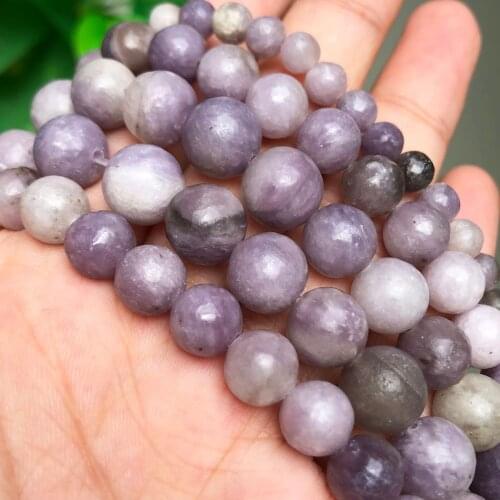 4/6/8/10mm Natural Stone Violet Lilac Jaspers Beads Purple Minerals Round Loose Beads For Jewelry Making DIY Bracelets Supplies