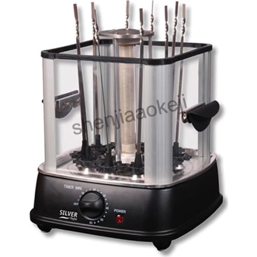 Home Electric oven indoor smokeless barbecue stove Small commercial automatic rotating BBQ machine lamb kebab machine 220v 800w