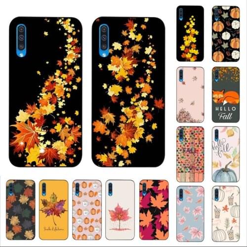 YNDFCNB Autumn falling leaves maples Phone Case for Samsung A51 01 50 71 21S 70 10 31 40 30 20E 11 A7 2018
