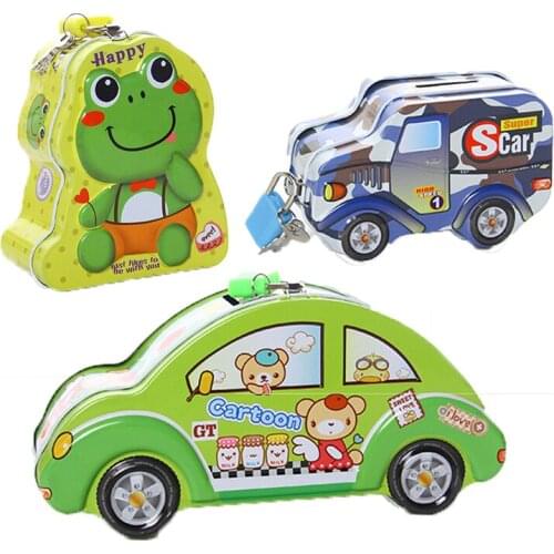 Childrens Piggy Bank with Lock Mini Birthday Gift Cute Small Modern Money Savings Dispensador De Monedas Free Shipping GG50cq