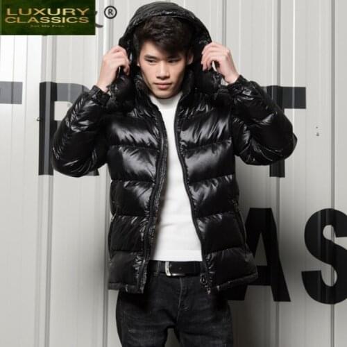 Man Winter Clothes Coat 2021 Fashion Light 90% Duck Down Jacket Hooded Warm Puffer Jacket Men Doudoune Homme Hiver 2021