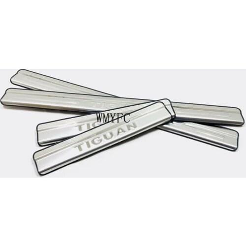 For Volkswagen/Vw Tiguan MK1 2009-2017 Stainless Door Sill Scuff Plate Protector Trim Cover Sticker Car Styling Accessory