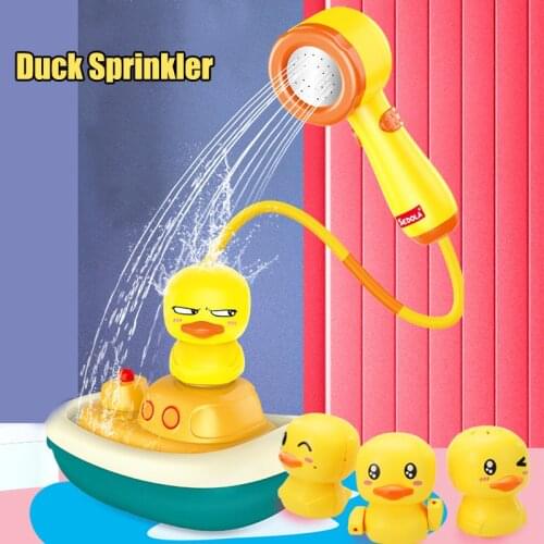Electric Duck Sucker Bath Toys Spray Water Toys Baby Bathroom Bathtub Faucet Shower Toys Children Swimming Water Game Gifts