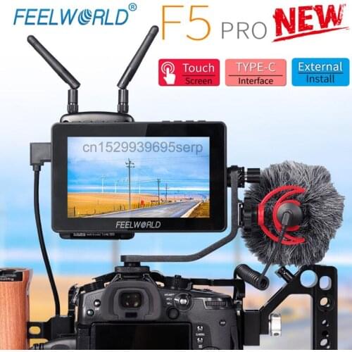 FEELWORLD F5 Pro 5.5 Inch Touch Screen Monitor on DSLR Camera IPS FHD1920x1080 4K HDMI Video Can install wireless transmission