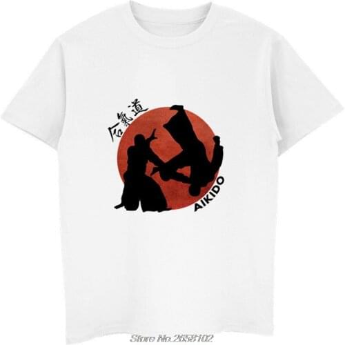 Aikido T shirt men t shirt fashion t-shirt O Neck white TShirts For man Top Tees harajuku streetwear
