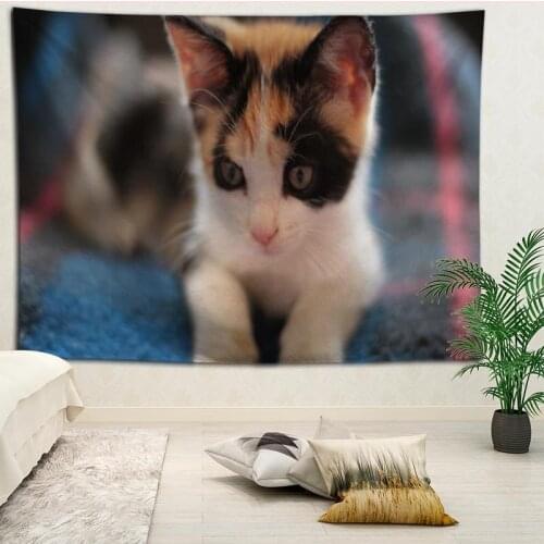Custom cat Printed Tapestries Beach Towel Yoga Mat Blanket Wall decoration Boho Decor Tapestry More Size