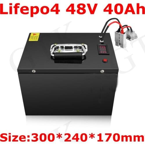 GTK 48v 40Ah 48v 50Ah Lifepo4 Lithium battery 32650 Electric Bike mobility scooter 48V e bike 50A BMS Rechargeable + 10A Charger