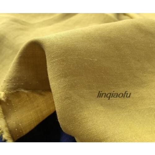 Ginger ramie fabric high count linen dress cheongsam clothing fabric High-end linen fabric