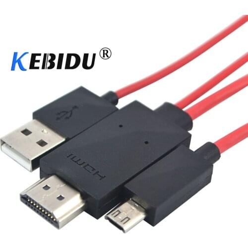 Kebidu Micro USB 5Pin 11 Pin to HDMI-compatible HDTV Adapter AV Video Cable 1080p HD For Samsung Galaxy for Android Phone