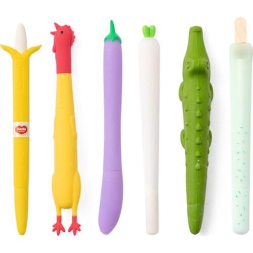 Creative Banana Crocodile Gel Pen Writing Signature Pen Kawaii School Office Supplies Student Stationery Childrens Gifts