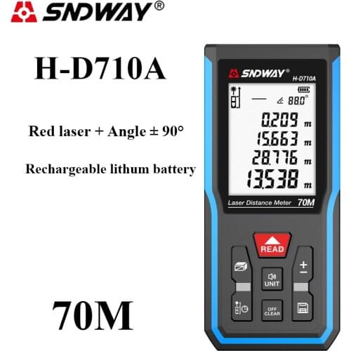 Sndway Laser Rangefinder Distance Meter 70m 50m 100m 120m Electronic Roulette Digital Trena Laser Tape Measure Range Finder
