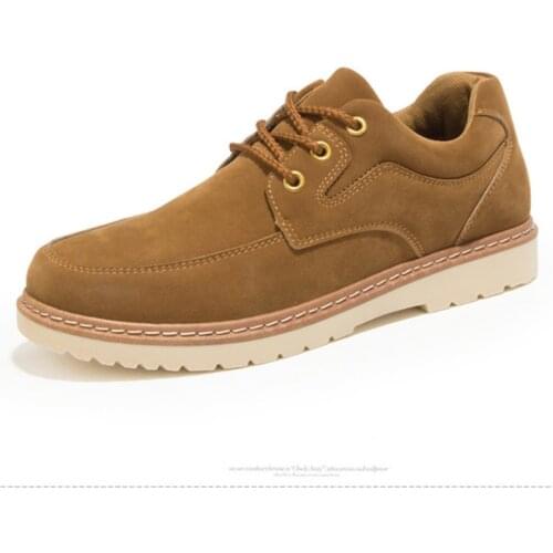 2021 New Mens Casual Shoes British Logging Casual Shoes Tooling Suede Leather Shoes Business All-match Wear-resistant