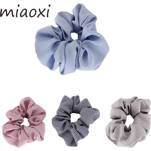 New Fashion Women Elastic Hair Bands Plaid Big Size Adult Girls Beauty Headbands Hair Ties For Womens Hair Accessories Headwear