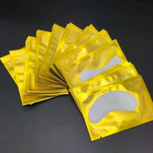 300pairs gold color Eyelashes Extension Paper Patches Under Eye Pads Grafted Eye Stickers Makeup Tools