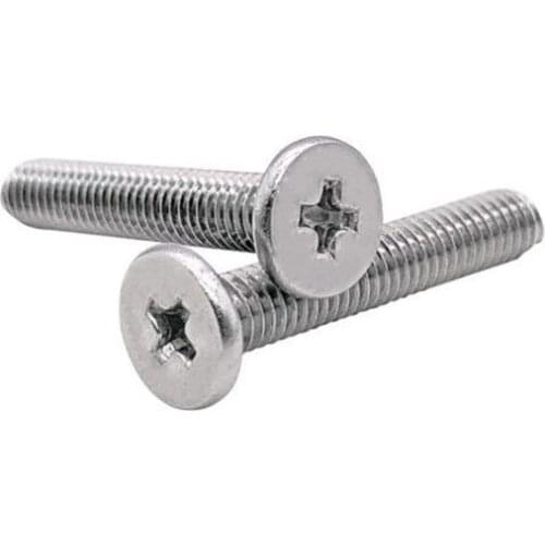 10/25pcs CM M2 M2.5 M3 M4 M5 M6 A2 304 Stainless Steel Cross Phillips Ultra Thin Super Low Flat Wafer Head Screw Bolt for Laptop