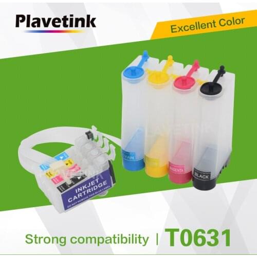 Plavetink 4 Color Ciss For Epson T0631 T0632 T0633 T0634 For Epson Stylus C67 C87 C87 Plus CX3700 CX4100 Printer With Reset Chip