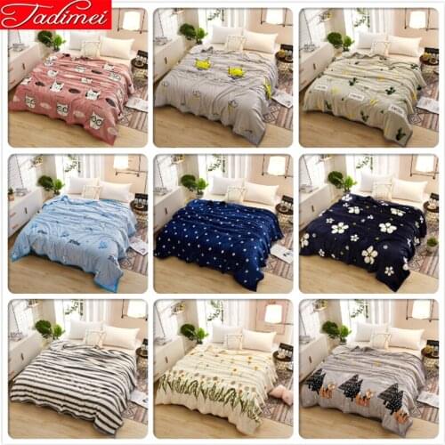 Thick Blanket Adult Kids Child Bedding Cover Single Full Queen King Size Warm Bedspreads 120x200 150x200 180x200 200x230 230x250